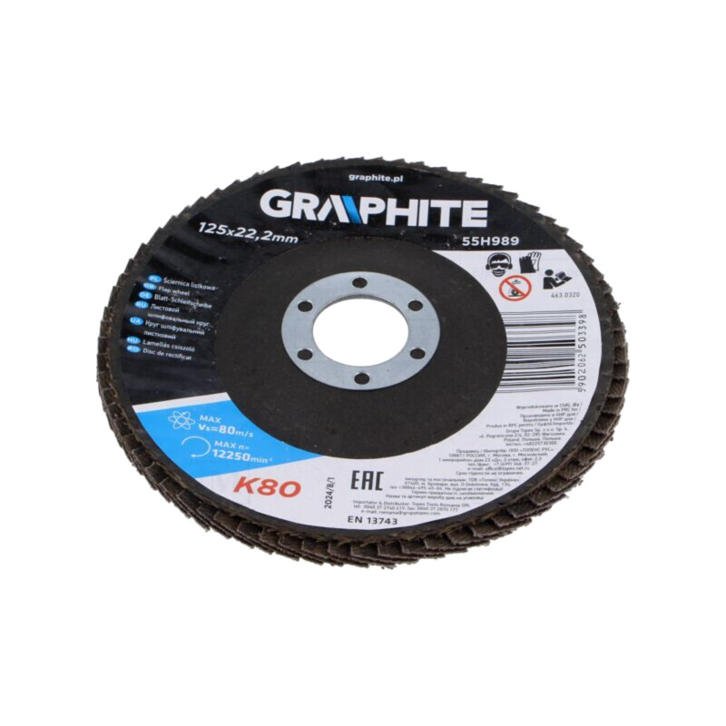 Disc de şlefuit cu lambouri; Ø: 125mm; Øorif: 22,2mm Disc de şlefuit cu lambouri; Ø: 125mm; Øorif: 22,2mm