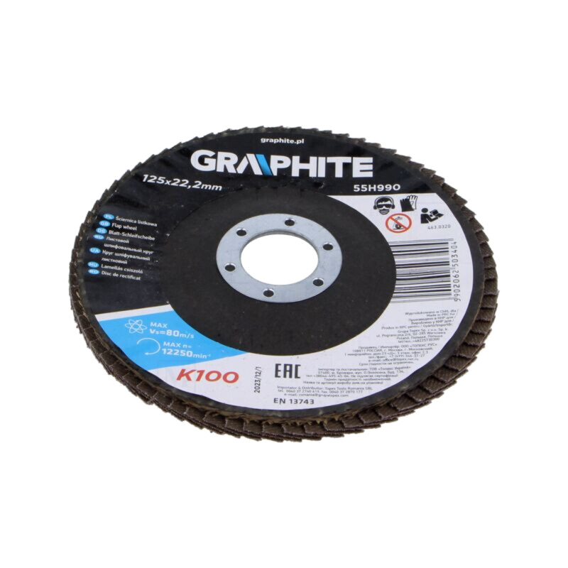 Disc de şlefuit cu lambouri; Ø: 125mm; Øorif: 22,2mm Disc de şlefuit cu lambouri; Ø: 125mm; Øorif: 22,2mm