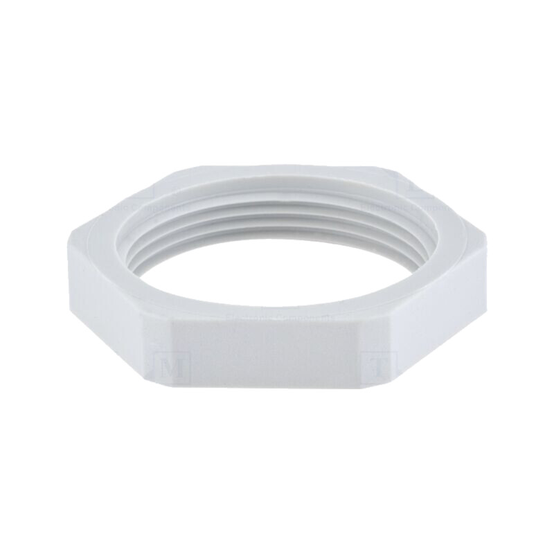 Piuliţă; PG48; poliamidă; Thk: 8mm; Cheie: 70mm; gri; Filet: PG