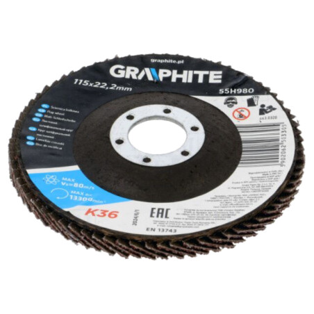 Disc de şlefuit cu lambouri; Ø: 115mm; Øorif: 22,2mm