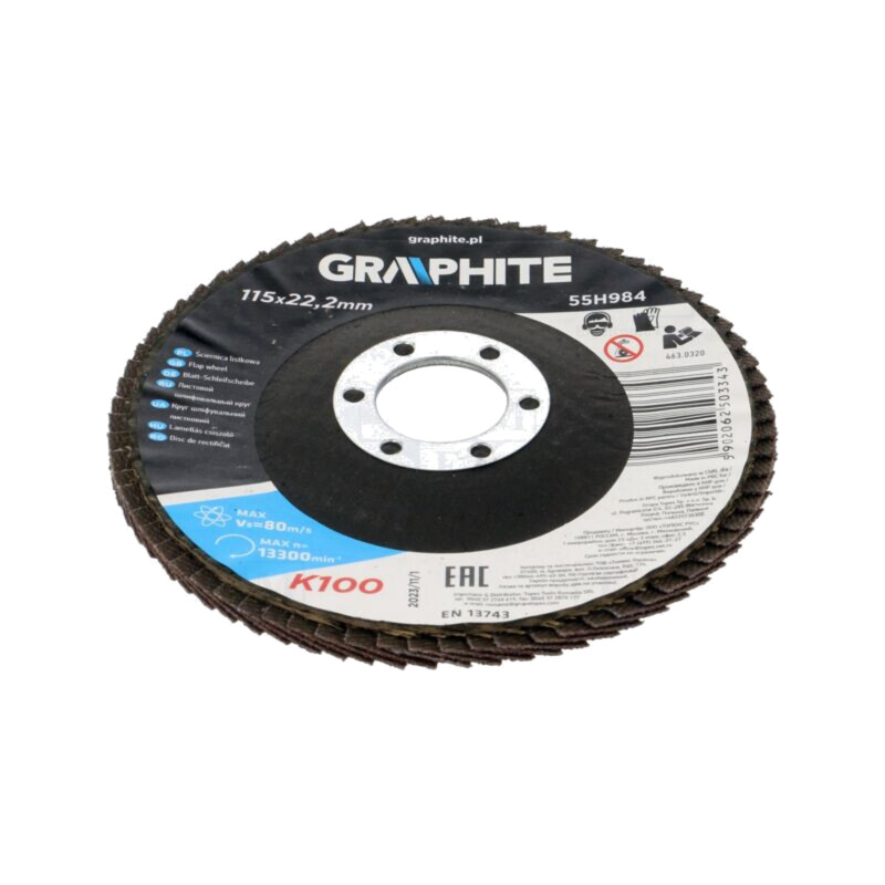 Disc de şlefuit cu lambouri; Ø: 115mm; Øorif: 22,2mm