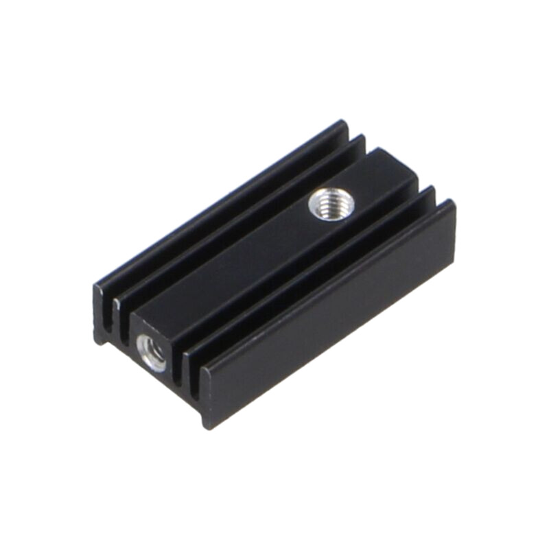 Radiator: extrudat; cu aripioare; neagră; L: 25mm; W: 12,6mm
