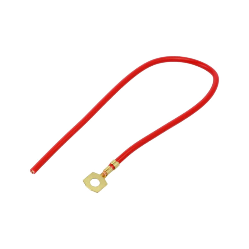 Cable: cable with crimped terminals; red; non-insulated; 250mm Cable: cable with crimped terminals; red; non-insulated; 250mm