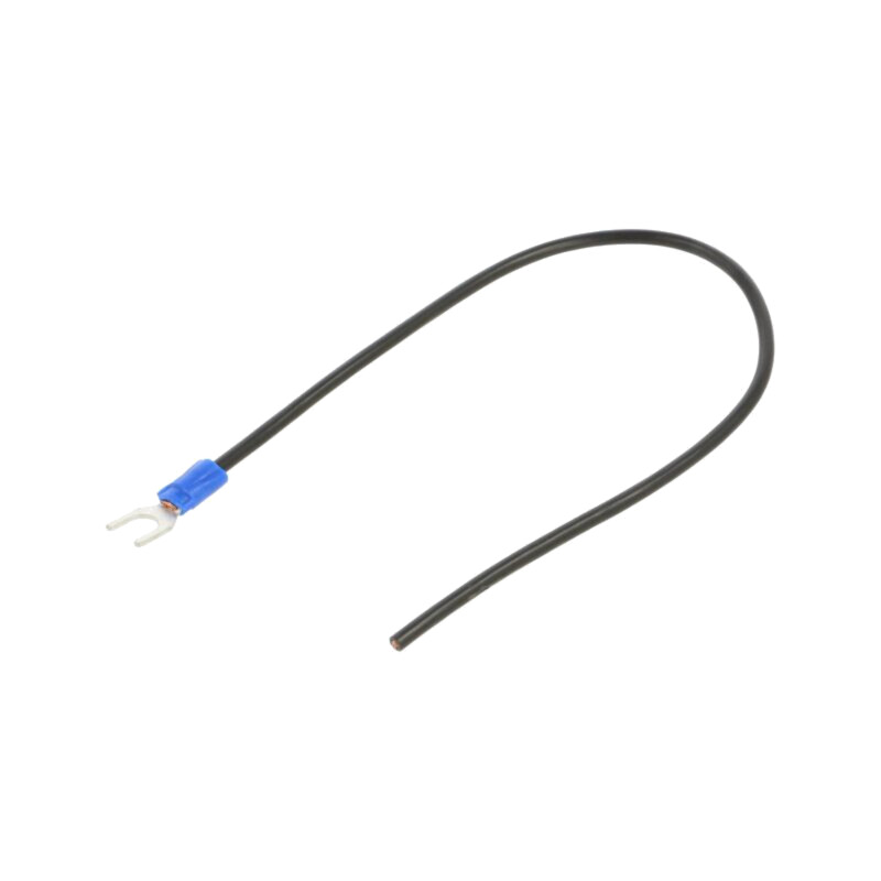 Cable: cable with crimped terminals; black; non-insulated; 250mm Cable: cable with crimped terminals; black; non-insulated; 250mm