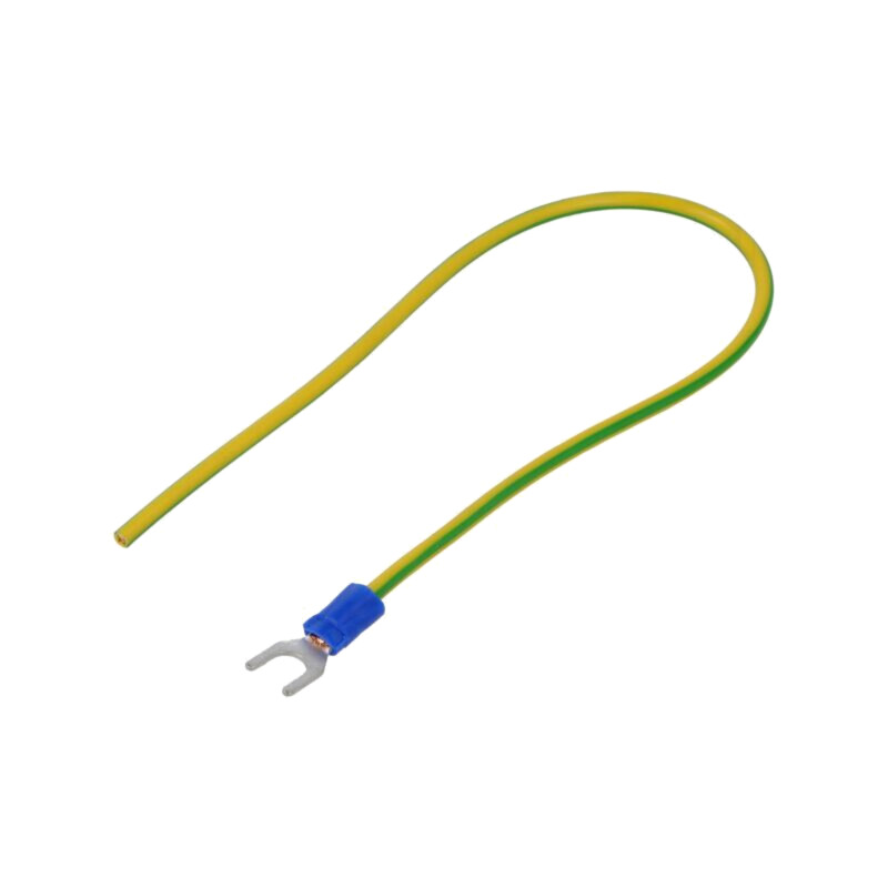 Cable: cable with crimped terminals; yellow-green; 250mm; H07V-K Cable: cable with crimped terminals; yellow-green; 250mm; H07V-K