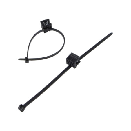 Colier de strângere; L: 200mm; W: 4,6mm; neagră; poliamidă; 225N