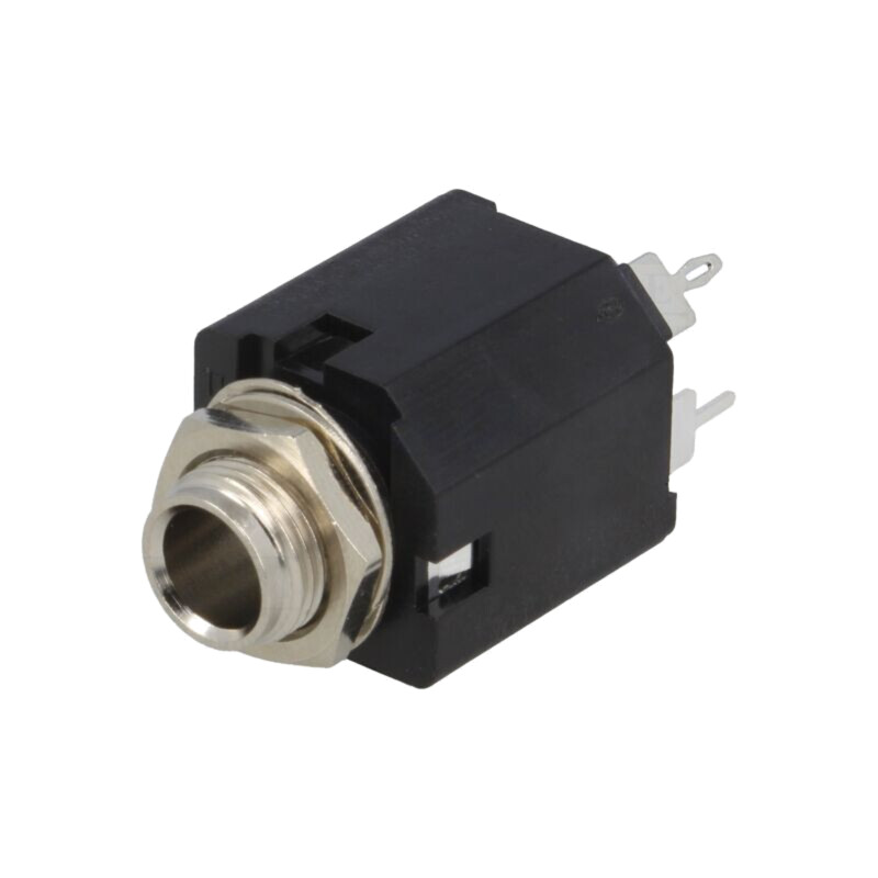 Conector: Jack 6,3mm; soclu; mamă; stereo; piste: 3; drept; THT