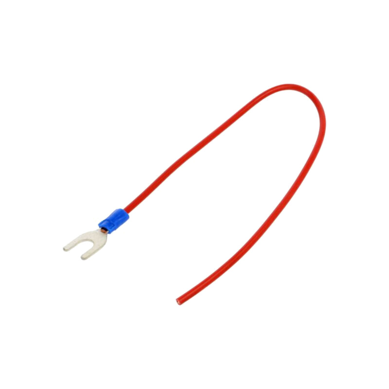 Cable: cable with crimped terminals; red; non-insulated; 250mm Cable: cable with crimped terminals; red; non-insulated; 250mm