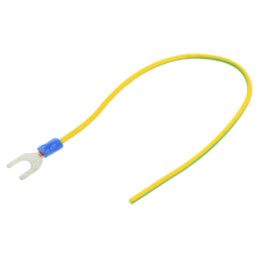 Cable: cable with crimped terminals; yellow-green; 250mm; H07V-K