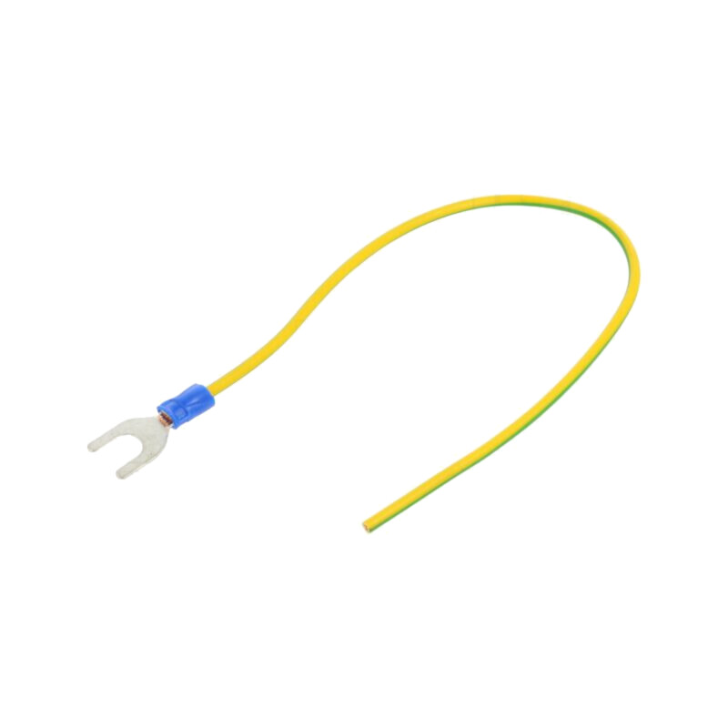 Cable: cable with crimped terminals; yellow-green; 250mm; H07V-K