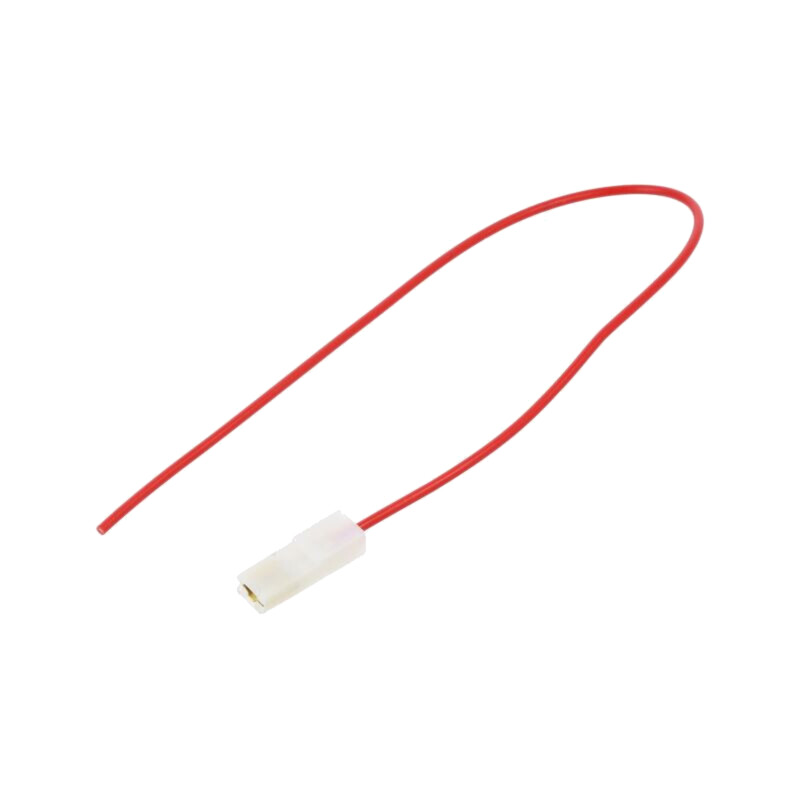 Cable: cable with crimped terminals; red; insulated,female