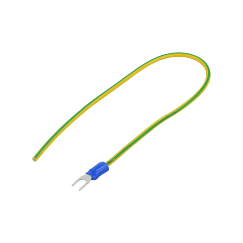 Cable: cable with crimped terminals; yellow-green; 250mm; H07V-K
