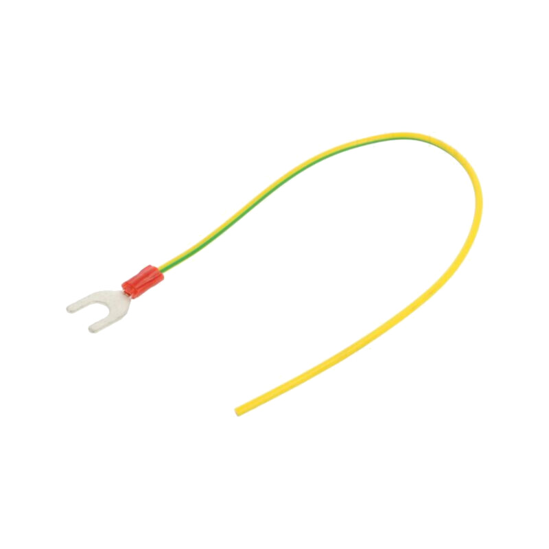 Cable: cable with crimped terminals; yellow-green; 250mm; H05V-K