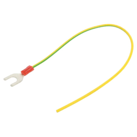 Cable: cable with crimped terminals; yellow-green; 250mm; H05V-K