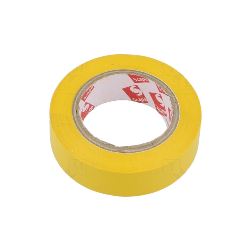 Bandă: electroizolantă; W: 15mm; L: 10m; Thk: 0,13mm; galbenă; 180%