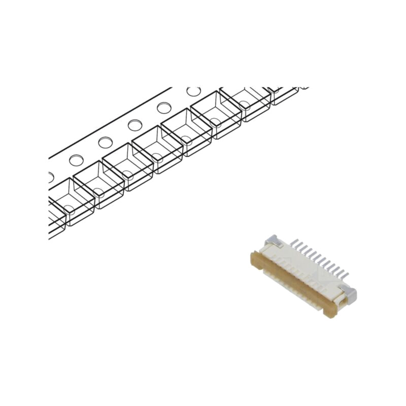 Conector: FFC/FPC; SMT; 50V; 500mA; Easy-On; PIN: 12; Mat: poliamidă
