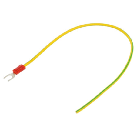 Cable: cable with crimped terminals; yellow-green; 250mm; H05V-K