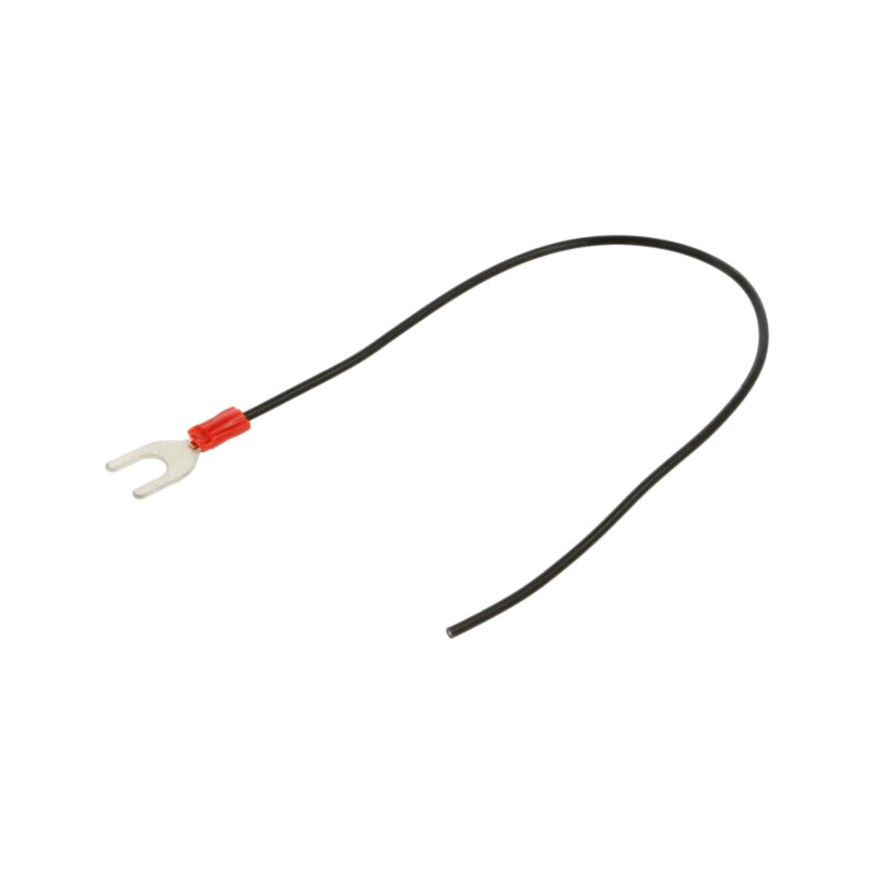 Cable: cable with crimped terminals; black; non-insulated; 250mm