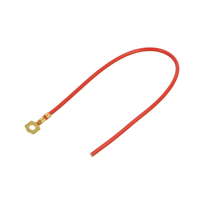 Cable: cable with crimped terminals; red; non-insulated; 250mm Cable: cable with crimped terminals; red; non-insulated; 250mm