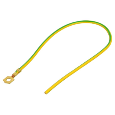 Cable: cable with crimped terminals; yellow-green; 250mm; H07V-K