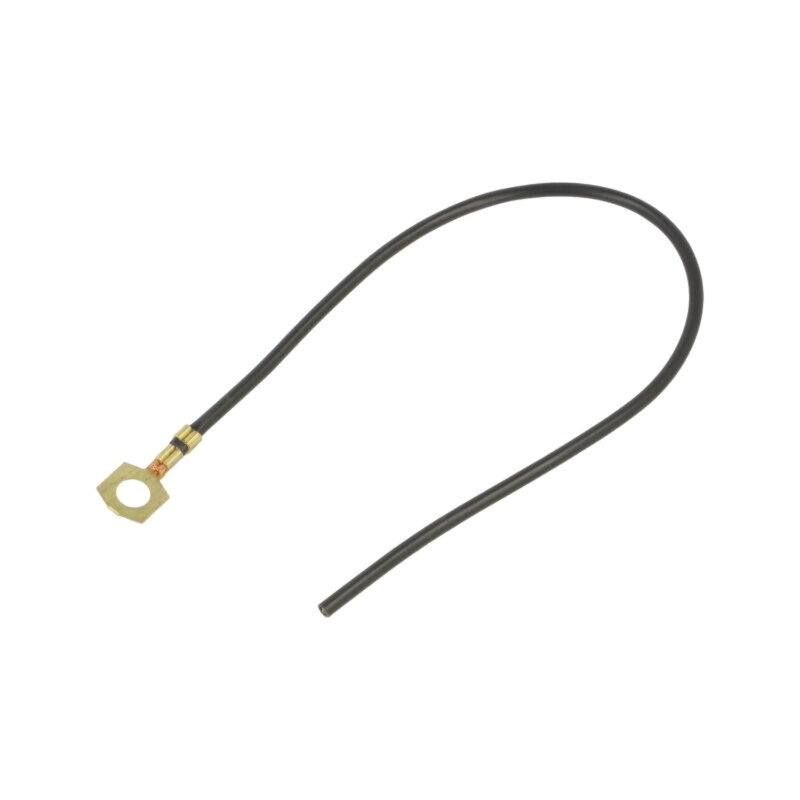 Cable: cable with crimped terminals; black; non-insulated; 250mm