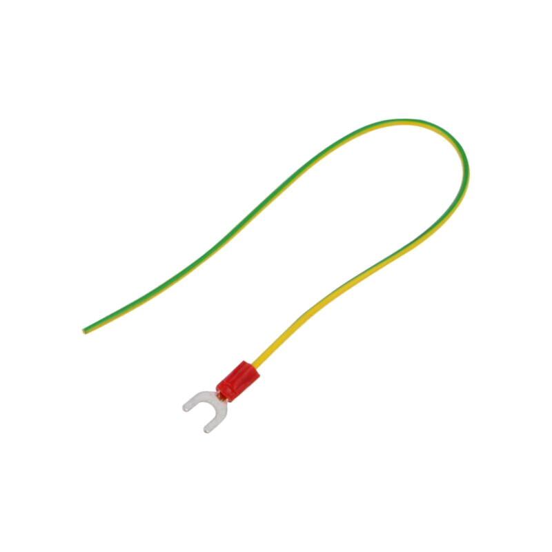 Cable: cable with crimped terminals; yellow-green; 250mm; H05V-K