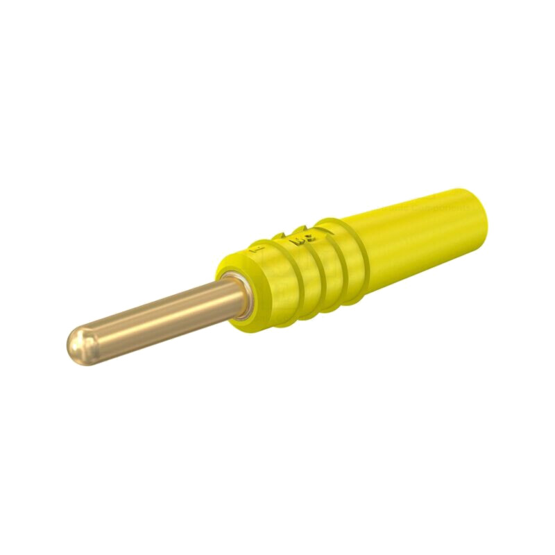 Conector: banană 2mm; mufă; 10A; 30VAC; 60VDC; galbenă; aurit