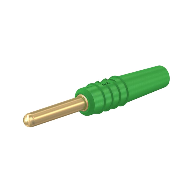 Conector: banană 2mm; mufă; 10A; 30VAC; 60VDC; verde; aurit; lipite