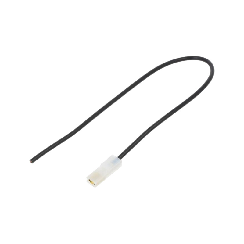 Cable: cable with crimped terminals; black; insulated,female Cable: cable with crimped terminals; black; insulated,female