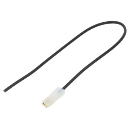 Cable: cable with crimped terminals; black; insulated,female