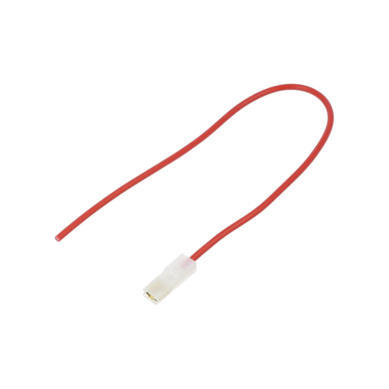 Cable: cable with crimped terminals; red; insulated,female; 1mm2 Cable: cable with crimped terminals; red; insulated,female; 1mm2