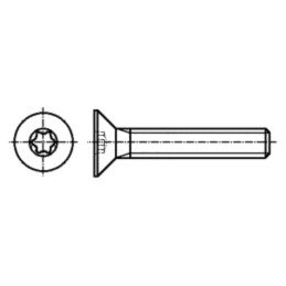Şurub; M5x20; Cap: îngropat; Torx®; TX25; oțel inoxidabil A2