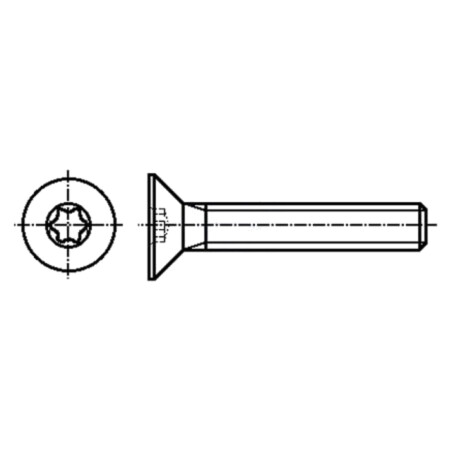 Şurub; M5x20; Cap: îngropat; Torx®; TX25; oțel inoxidabil A2