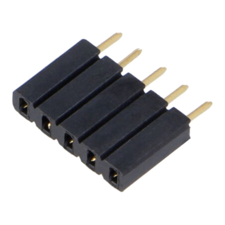 Conector: şiruri pini; soclu; mamă; PIN: 5; BL 1; 3A; 125V; drept; THT