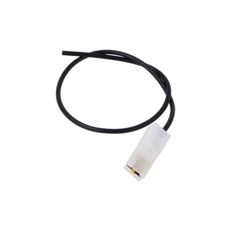 Cable: cable with crimped terminals; black; insulated,female