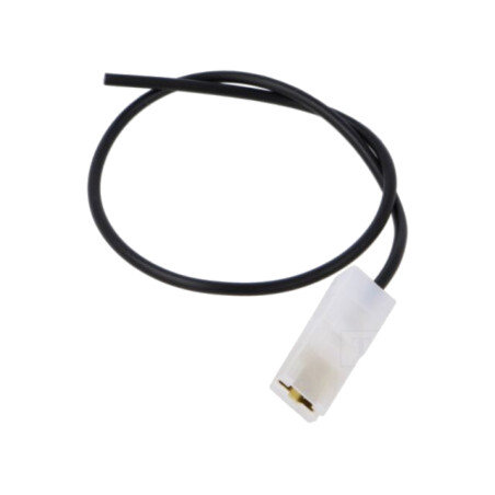 Cable: cable with crimped terminals; black; insulated,female