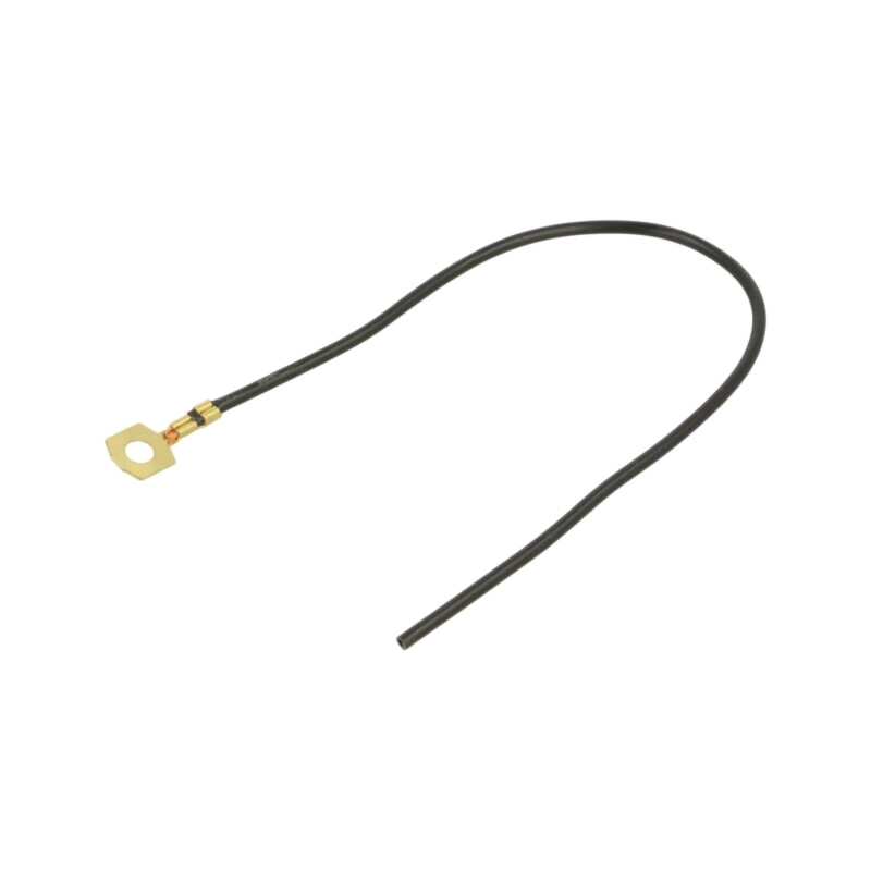 Cable: cable with crimped terminals; black; non-insulated; 250mm