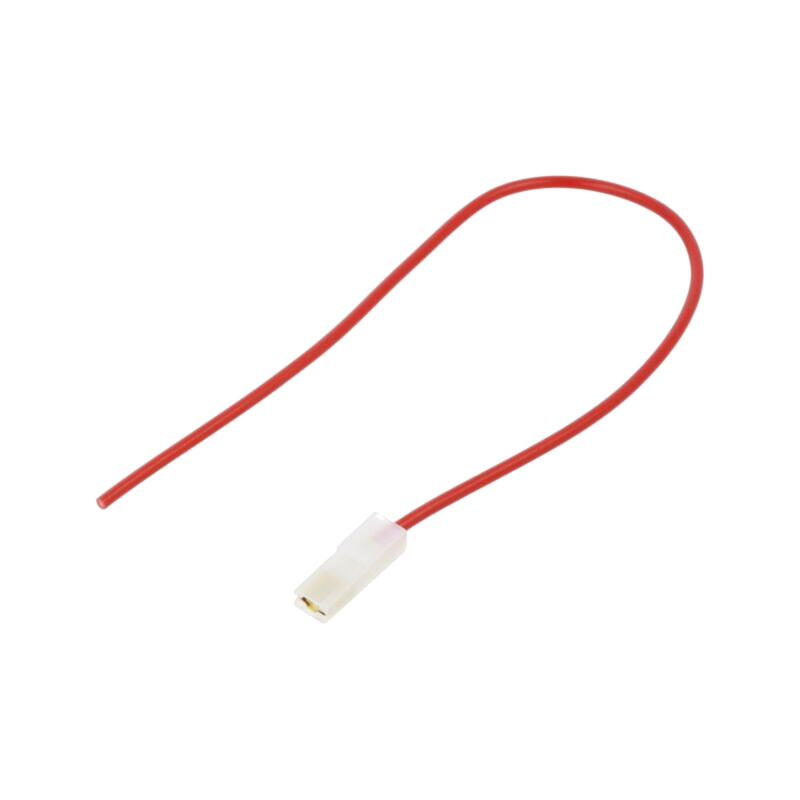 Cable: cable with crimped terminals; red; insulated,female Cable: cable with crimped terminals; red; insulated,female