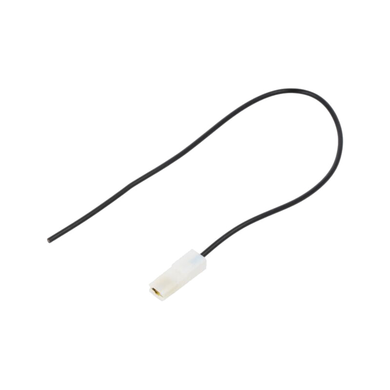 Cable: cable with crimped terminals; black; insulated,female