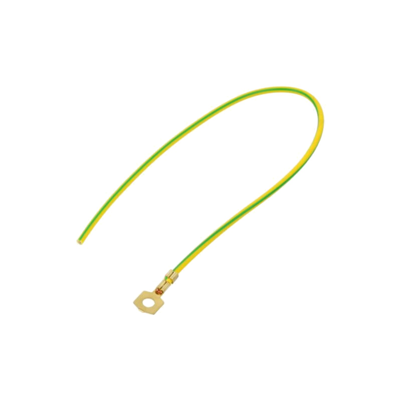 Cable: cable with crimped terminals; yellow-green; 250mm; H05V-K