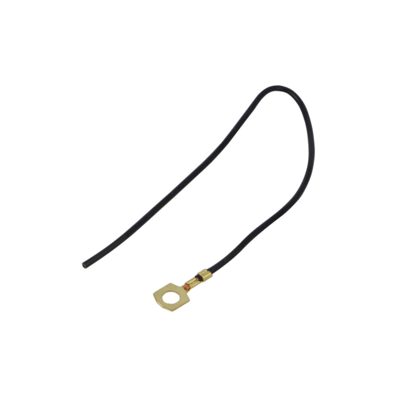 Cable: cable with crimped terminals; black; non-insulated; 250mm