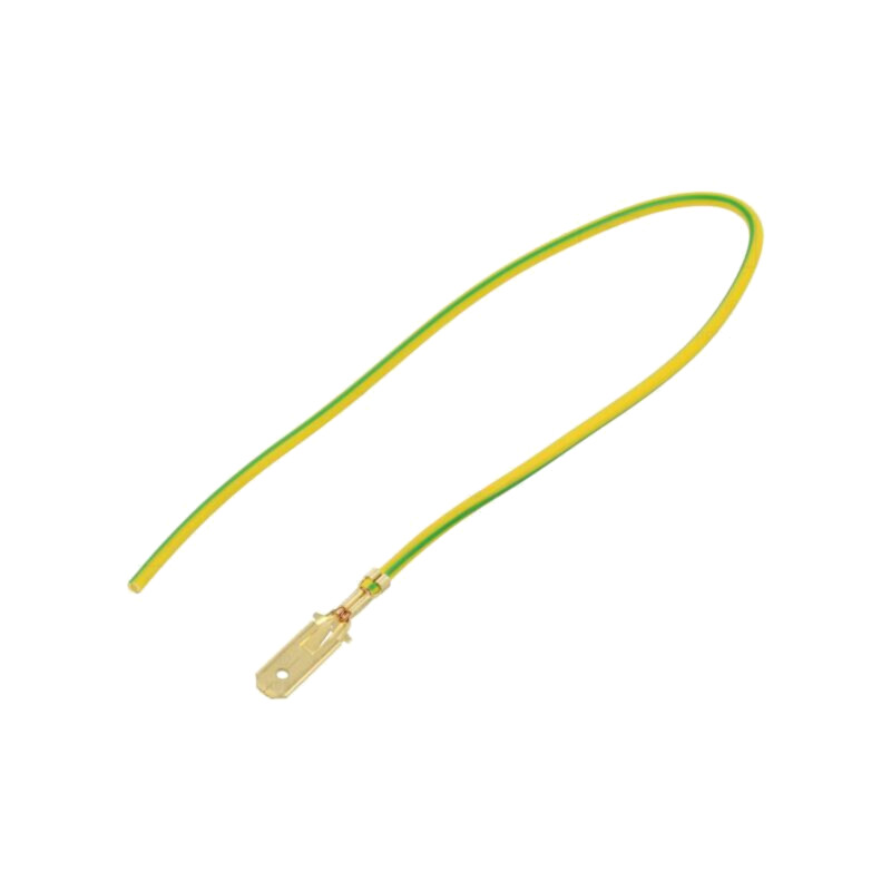 Cable: cable with crimped terminals; yellow-green; Len: 250mm