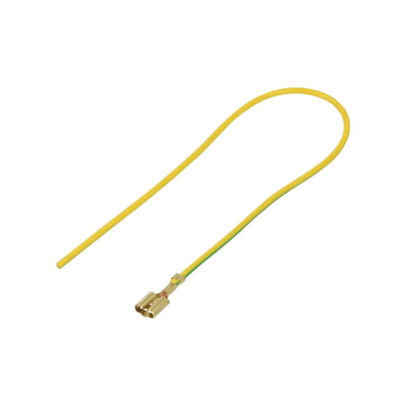 Cable: cable with crimped terminals; yellow-green; Len: 250mm
