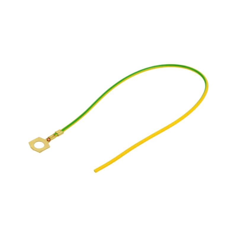 Cable: cable with crimped terminals; yellow-green; 250mm; H05V-K