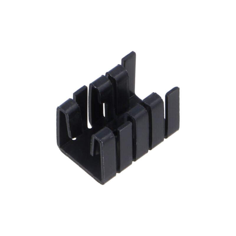 Radiator: extrudat; U; TO220; neagră; L: 19mm; W: 12,8mm; H: 12,7mm
