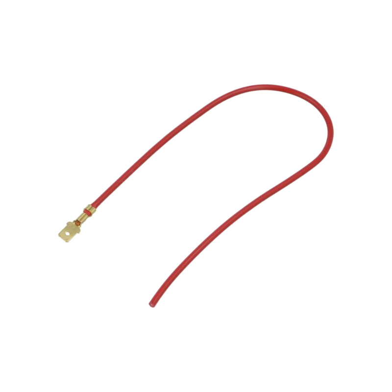 Cable: cable with crimped terminals; red; male,non-insulated Cable: cable with crimped terminals; red; male,non-insulated