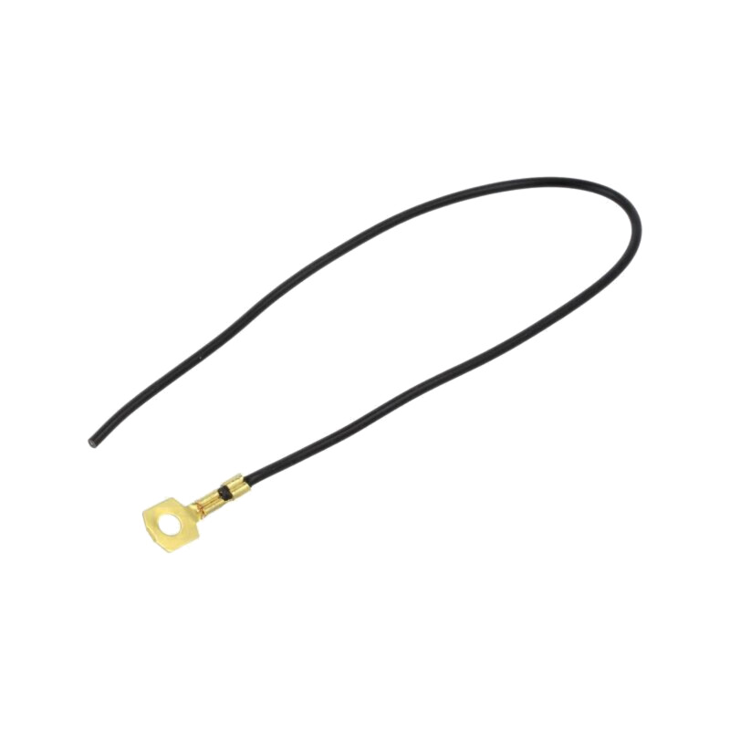 Cable: cable with crimped terminals; black; non-insulated; 250mm