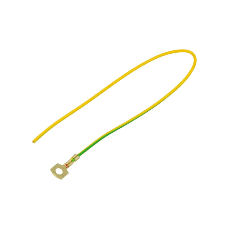Cable: cable with crimped terminals; yellow-green; 250mm; H05V-K
