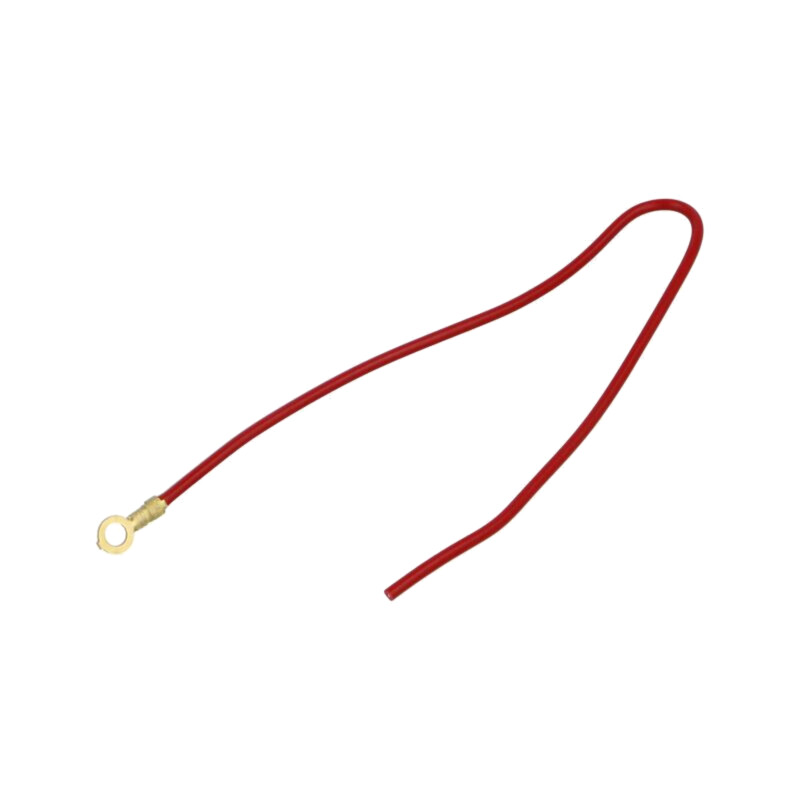 Cable: cable with crimped terminals; red; non-insulated,round Cable: cable with crimped terminals; red; non-insulated,round