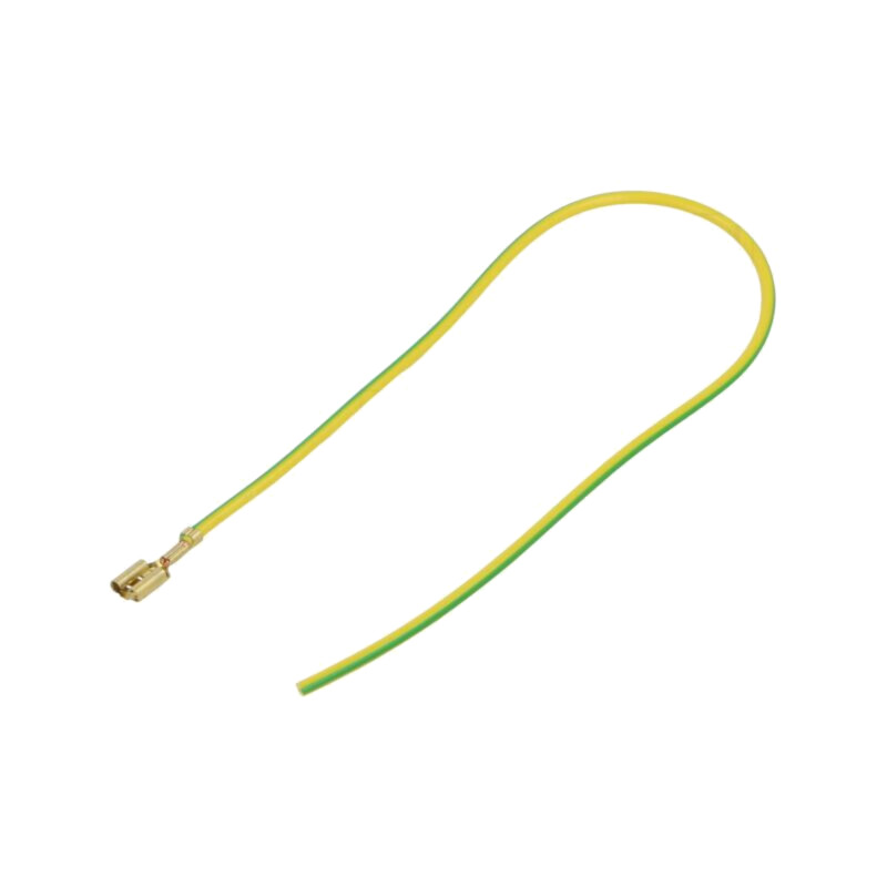 Cable: cable with crimped terminals; yellow-green; Len: 250mm